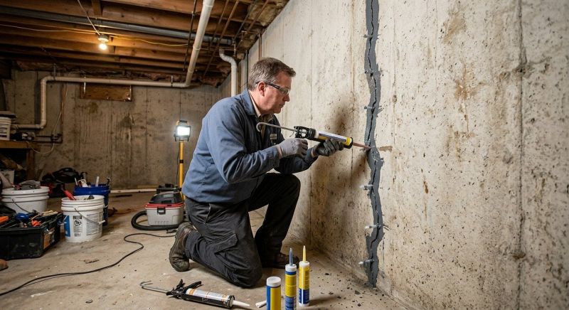Basement Crack Repair in Corydon, IN