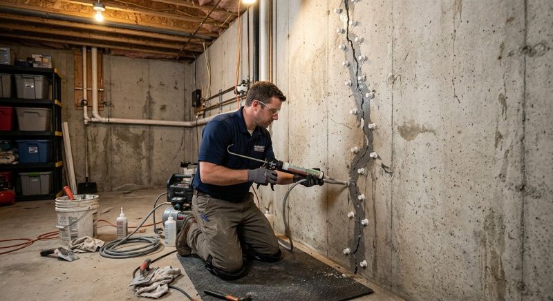 Basement Crack Repair in Corydon, IN