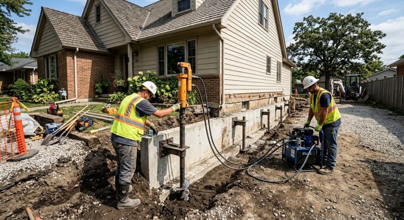 Basement Stabilization in Corydon, IN