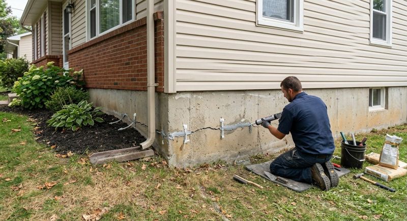 Cracked Foundation Repair in Clarksville, IN
