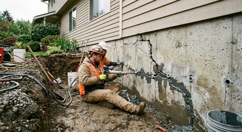 Cracked Foundation Repair in Floyds Knobs, IN