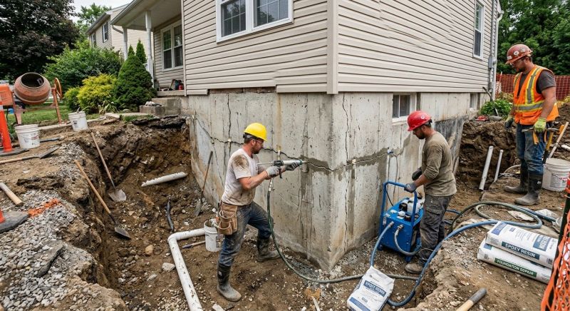 Cracked Foundation Repair in Georgetown, IN