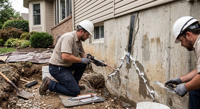 Cracked Foundation Repair in Greenville, IN