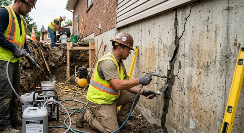 Cracked Foundation Repair in Jefferson County, KY