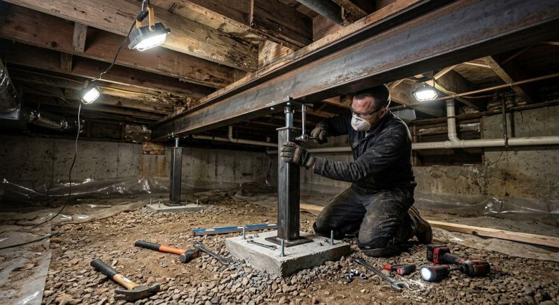 Crawlspace Structural Repair in Corydon, IN