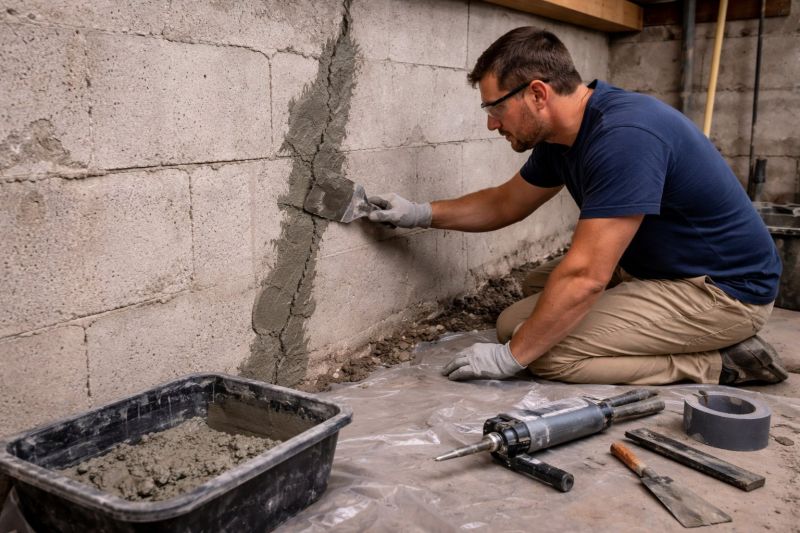 Foundation Crack Repair in Jefferson County, KY