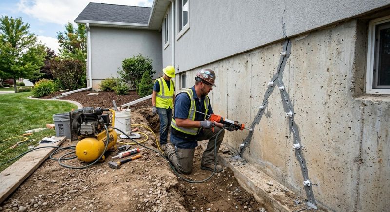 Foundation Crack Repair in Leavenworth, IN