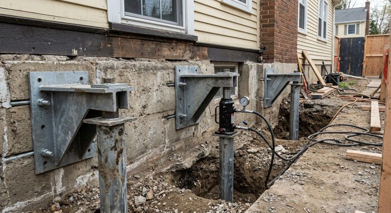 Foundation Pier Leveling in Corydon, IN