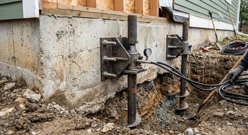 Foundation Pier Leveling in Corydon, IN