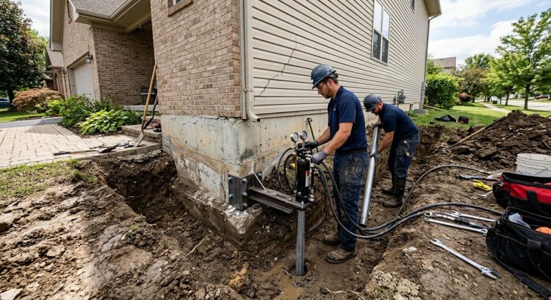 Foundation Settlement Repair in Corydon, IN