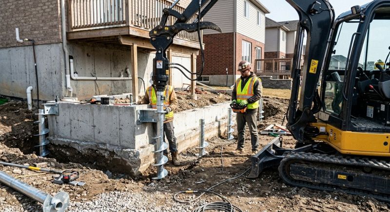 Helical Piers Installation in Corydon, IN