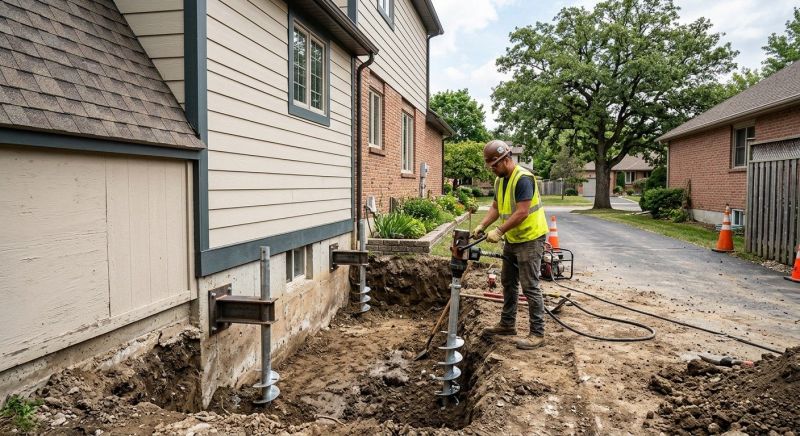 Helical Piers Installation in Corydon, IN