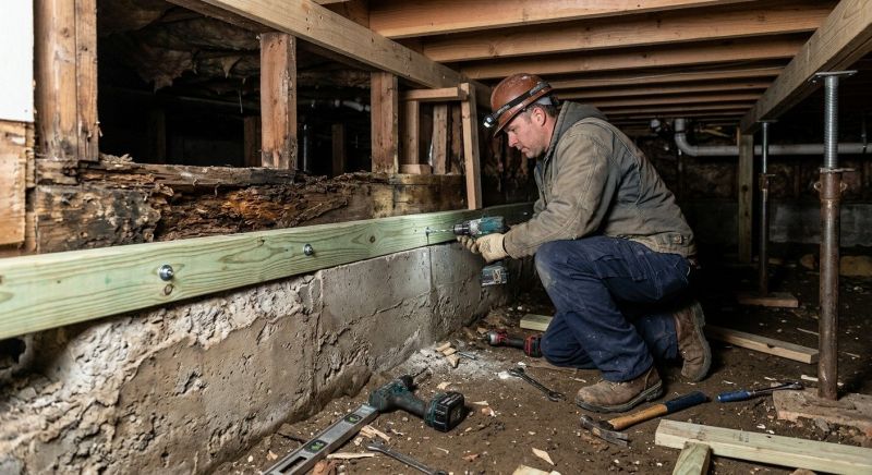 Sinking Foundation Repair in Borden, IN