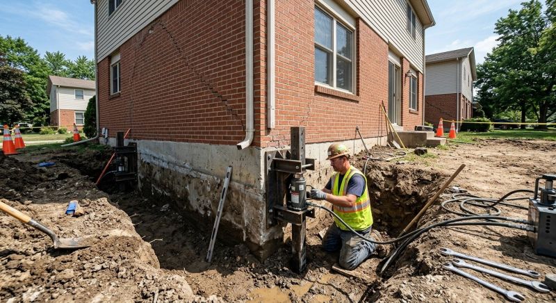 Sinking Foundation Repair in Clarksville, IN