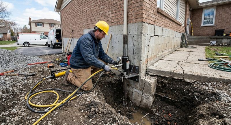 Sinking Foundation Repair in Corydon, IN