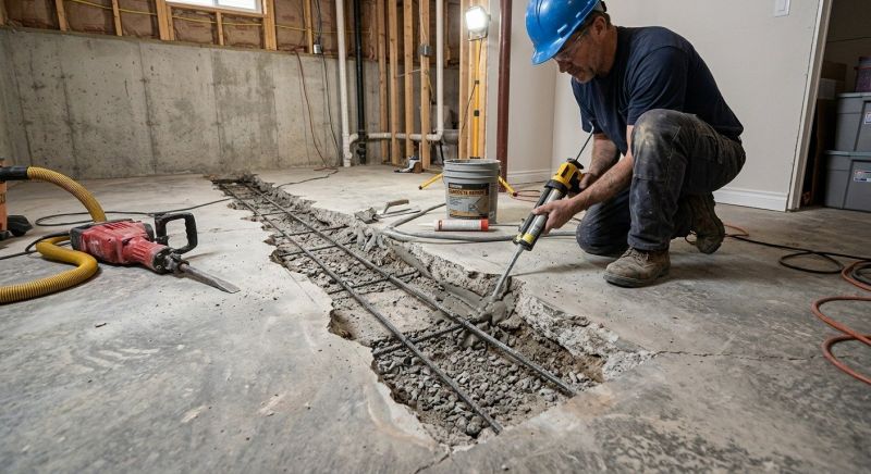 Slab Foundation Repair in Corydon, IN